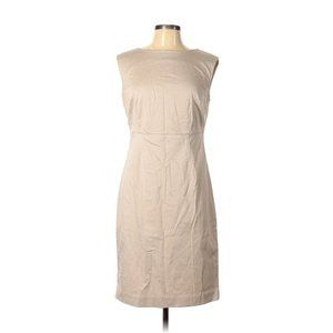 Brooks Brothers 346 Beige Neckline Shift Dress Size 10